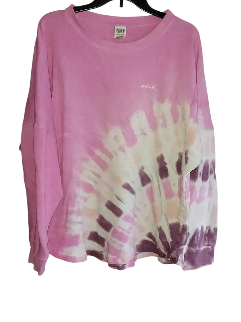 Victoria's Secret PINK Victoria's Secret Tie-Dye Pink Crewneck Sweatshirt - Picture 2 of 3